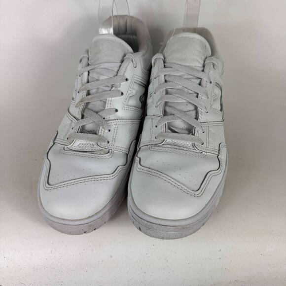 New Balance 550 Athletic Shoes Women's 10 Triple White Leather Low Top Sneakers - Picture 4 of 10